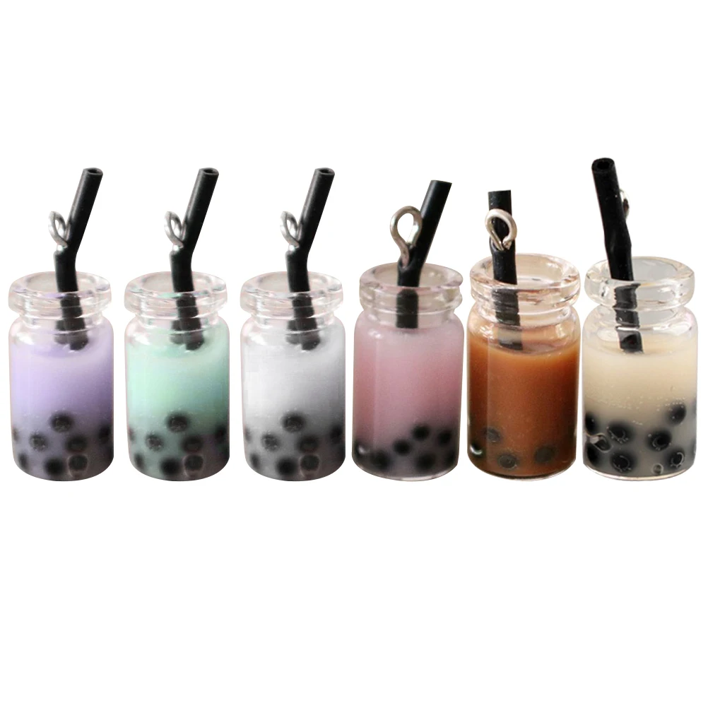 

20 Pcs Milk Background Decor Tea Cup Earrings Pendant DIY Accessories Background Decor Photo Props Jewelry Charm