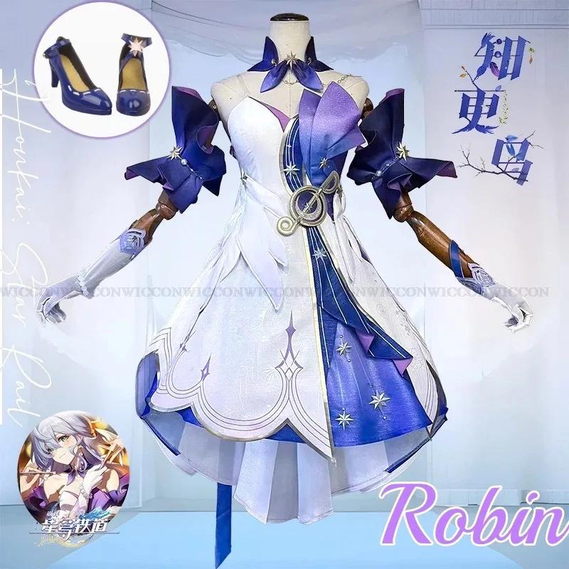 

lili 123Robin Anime Game Honkai Star Rail Costume Clothes Shoes Uniform Cosplay Penacony Idol Singer Halloween Party Wom