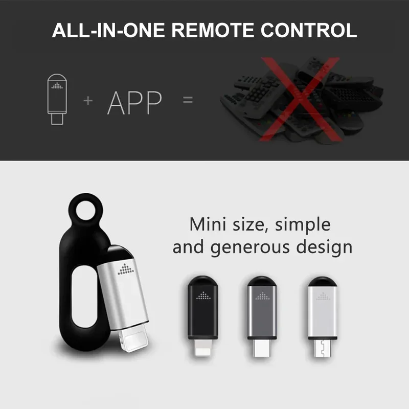Smartphone remote control IR blasters type C USB for universal smart infrared app Control Adapter for air conditioner TV
