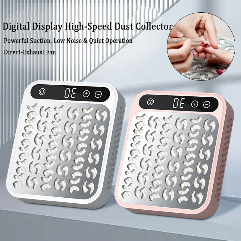 New Model High Power Nail Dust Collector Adjustable Speed High Rotation Low Noise Strong Suction Direct Fan Desktop Vacuum
