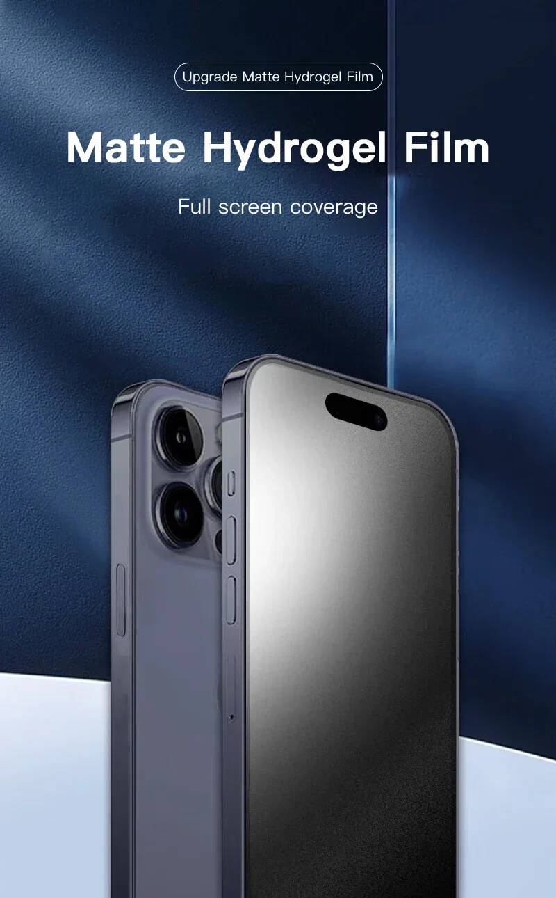 2-4PCS Matte Hydrogel Film Für iPhone 17 16 15 14 13 12 Pro Max Plus Keine Fingerabdruck film Für 17 Pro Screen Protector – Detail 1