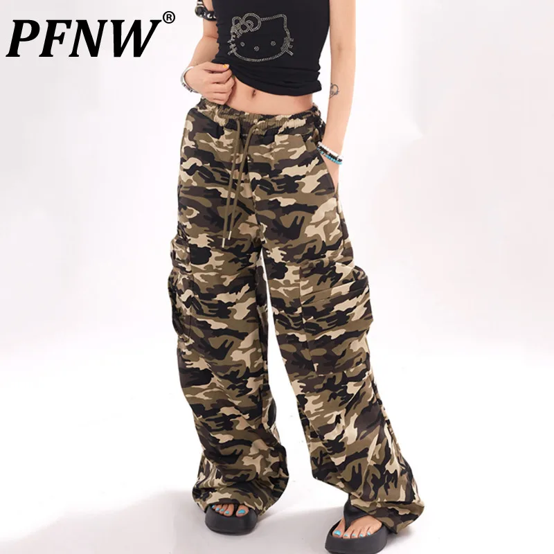 

PFNW Sports Camouflage Pants Men's Loose High Street Personalized 2024 Summer New Trendy Overalls Men Clothing Tide 28W3503