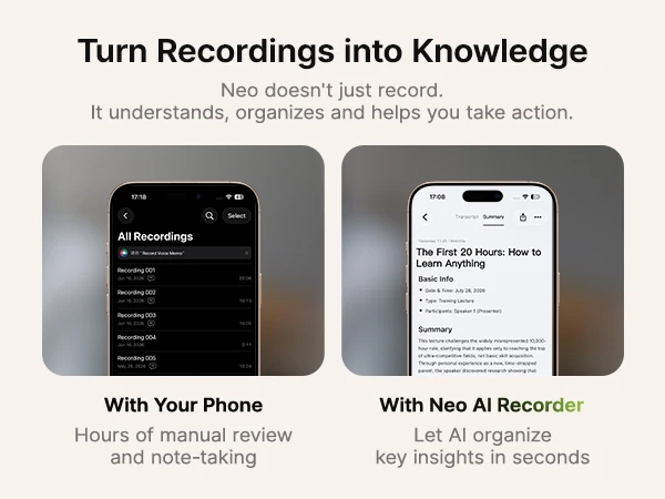 Boya Notra Neo Next-Gen KI-Notizbuch, KI-gesteuerter Sprachrekorder, MagSafe, Transkription, Zusammenfassung, Meetings, Anrufe, Zusammenfassung, App – Detail 8