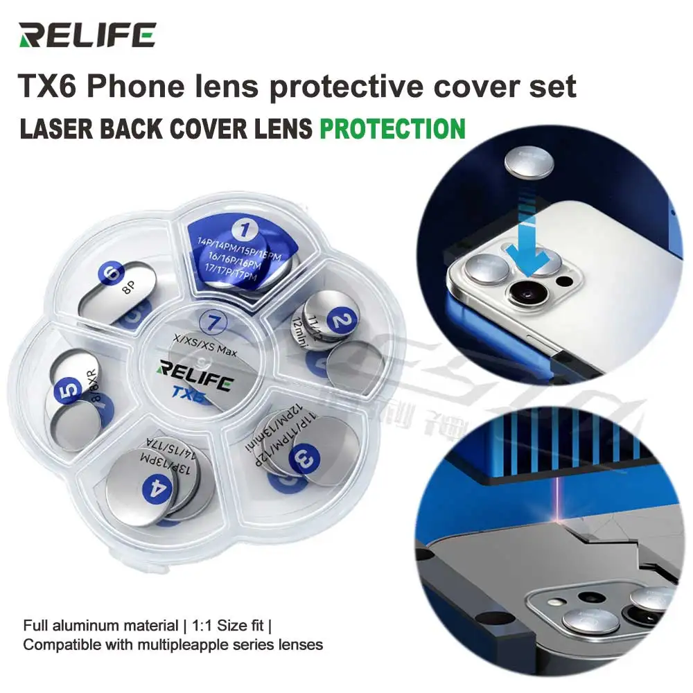 

TX6 Phone Lens Protective Cover Set Laser Supports IP17 Series Mobile Back Cover Lens Camera Maintenance Protective Cover Tools