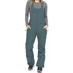 Ladies Side Pocket Long Skateboarding Pants Winter Women's Sleeveless Ski Overalls Fashion Adjustable Shoulder Strap Jumpsuit