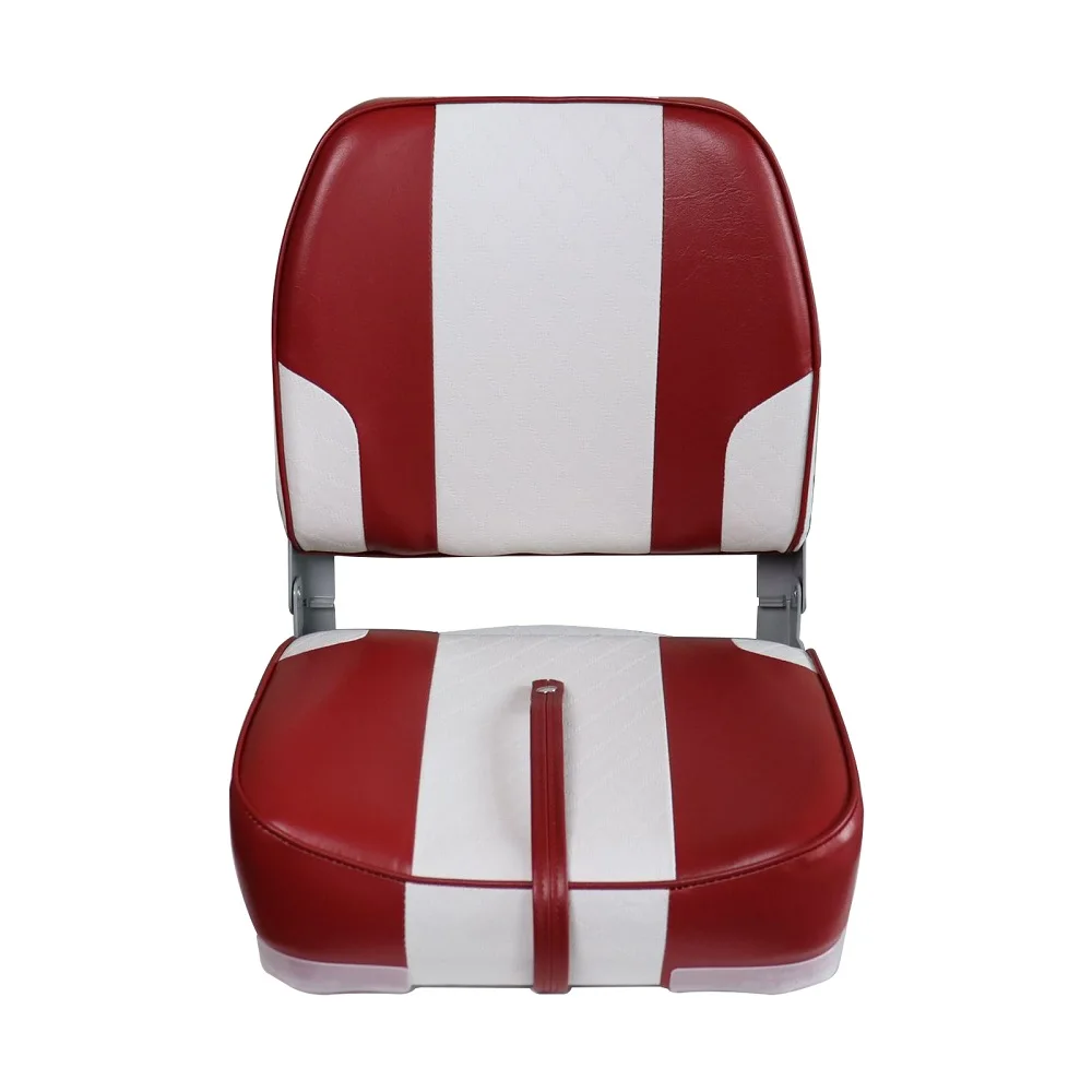 ISURE MARINE Deluxe Сиденье для лодки с низкой спинкой, складное сиденье для лодки, складное сиденье для рыбацкой лодки, красный/синий