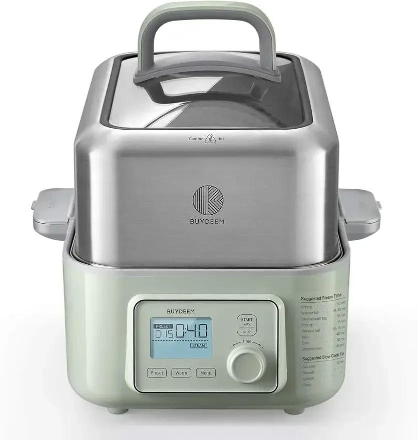 for G553 5-Quart Electric Food Steamer for Cooking, One Touch Vegetable Steamer, Digital Multifunctional Steamer