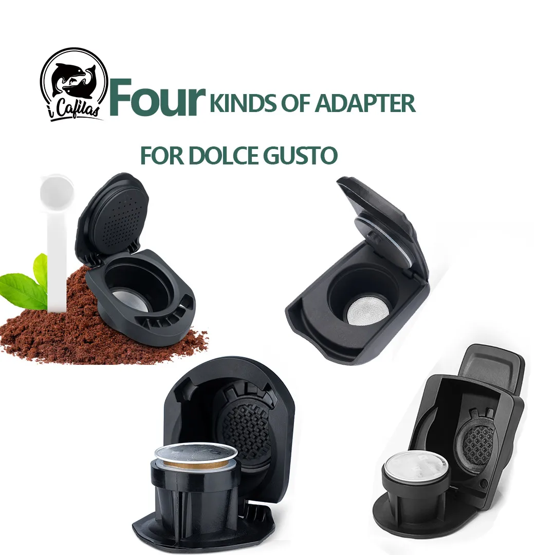 Adapter do kawy do Dolce Gusto Lumio, Piccolo XS i Genio s Adapter kapsułki wielokrotnego użytku Dolce Gusto Nespresso