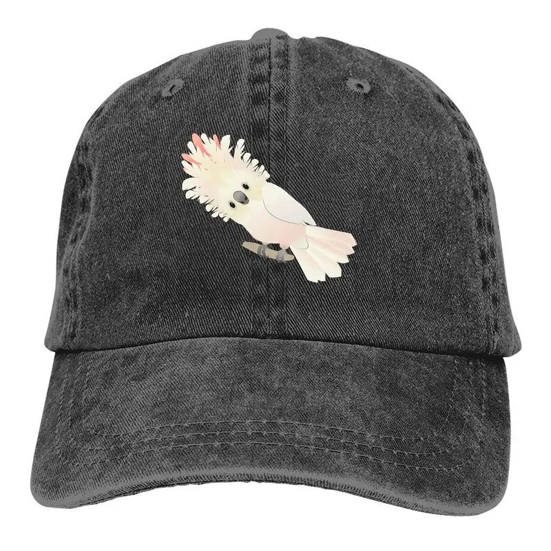 

Pure Color Dad Hats Salmon Crested Cockatoo Women'S Hat Sun Visor Baseball Caps Parrot Birds Pet Peaked Cap