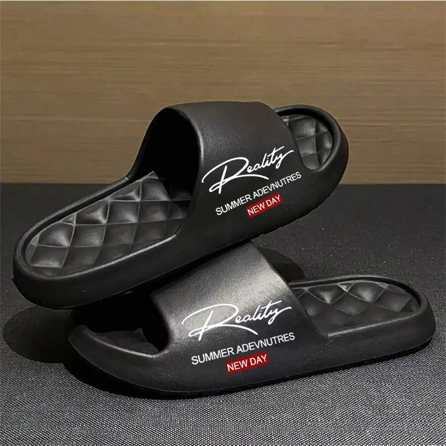 Fashion Cartoon Print Platform Slides Women Men Soft Thick Sole Anti-slip Indoor Outdoor Home Slippers image 6