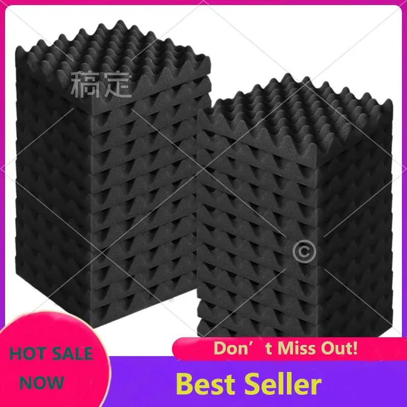 

ABXI-24 Pcs Acoustic Foam Panels Fireproof Soundproofing Treatment Wall Panel,Noise Cancelling Foam For Recording,Offices,Etc