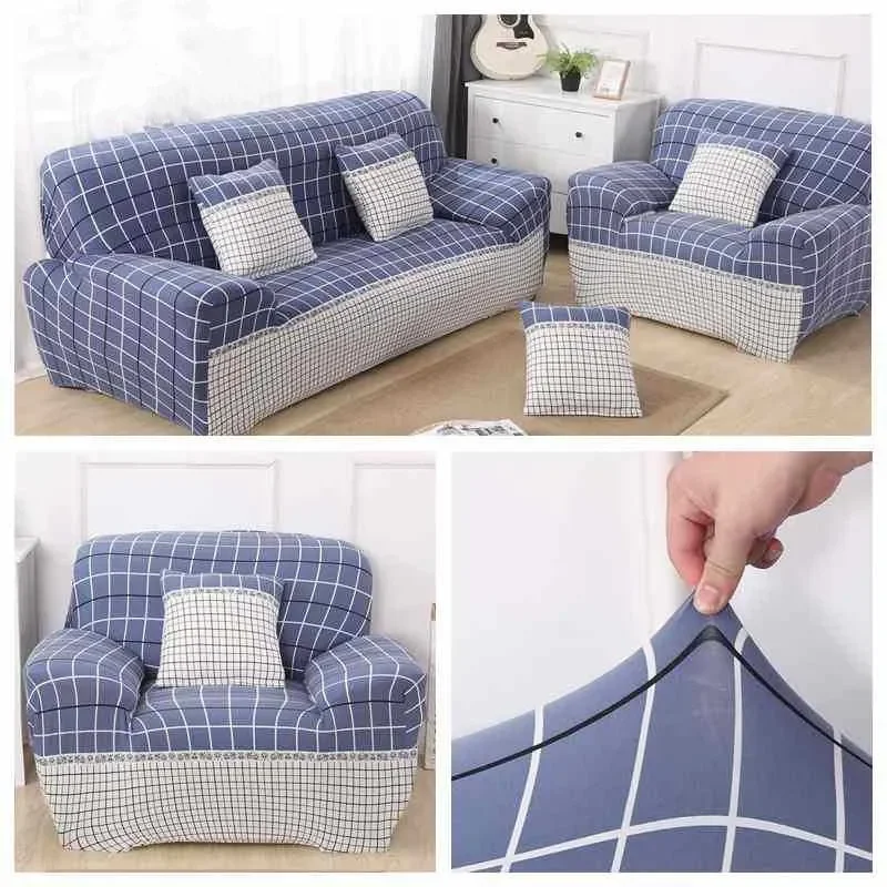 Hot Plaid Sofa Cover On The Stretch Sofa Cushions Home Decoration Blanket For The Couch Cover Modern Sofa Covers For Living Room