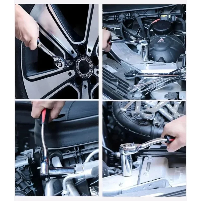 New Durable Socket Wrench 12PCS Set Extension Rod Multi-Function Ratchet Spanner Set Car Motorcycle Repair Hand Tool Set