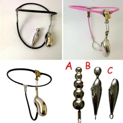 Stainless Steel Male Invisible Chastity Belt Locking Bird Cage Adjustable Shackle Chastity Device Anal Plug Hole Adult Sex Toys