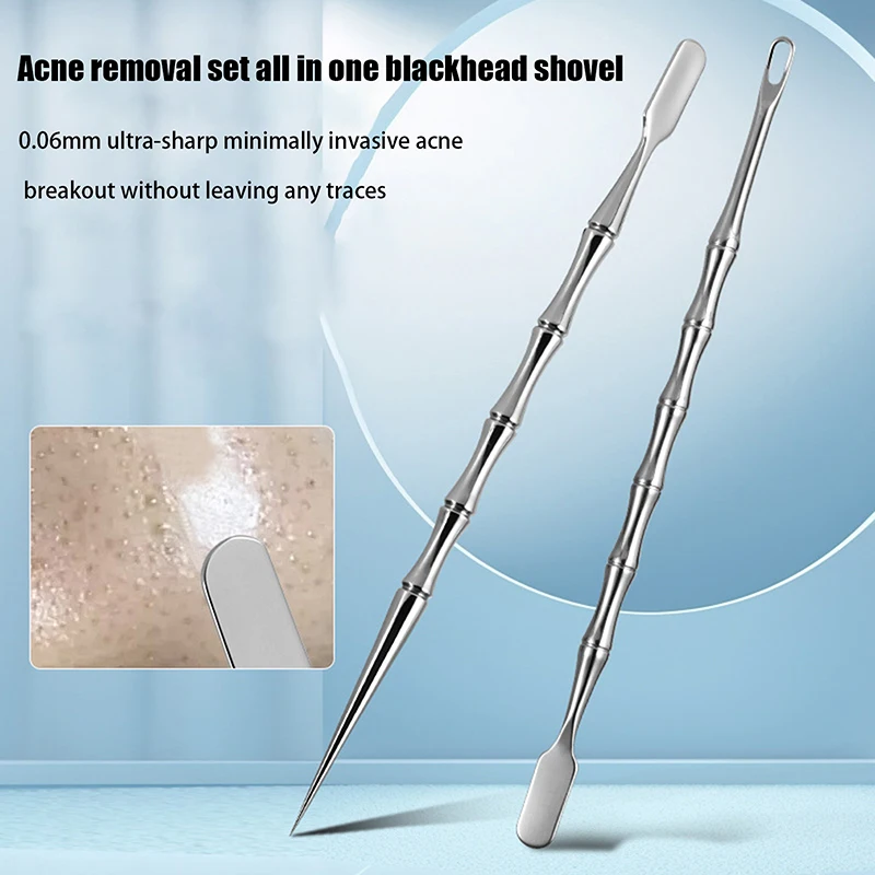 Black Dot Pimple Blackhead Remover Tool Needles for Squeezing Acne Tools Spoon for Face Cleaning Comedone Extractor Pore Cleaner