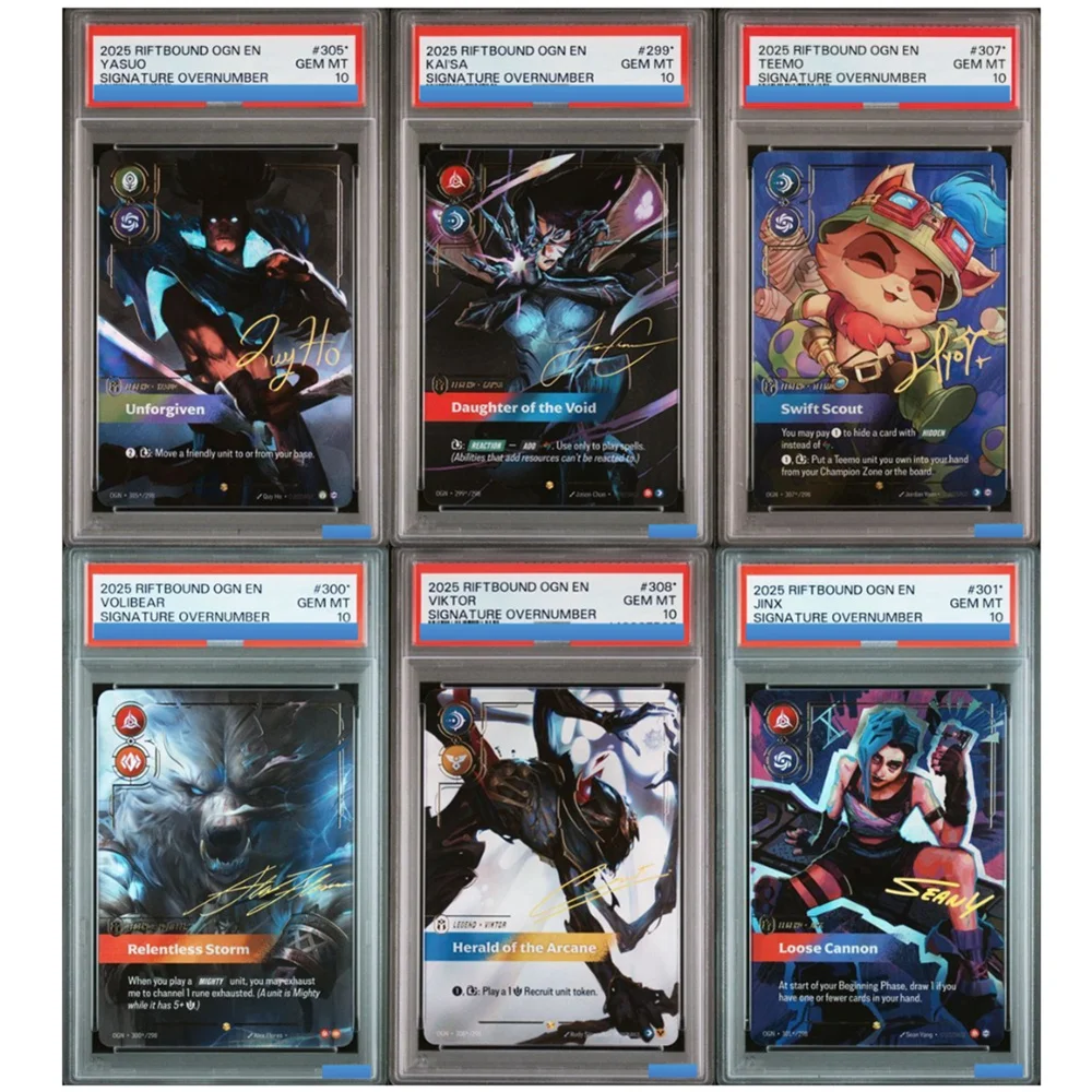

DIY RIFTBOUND LEAGUE OF LEGENDS OGN ORIGINS KAI'SA AHRI SETT SIGNATURE OVERNUMBER Authentication Grading 10 Collection Game Card
