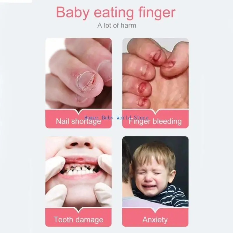 B2QD 15 مل ماء مرير للأظافر ذو سعة كبيرة للأطفال والكبار لوقف مص الأصابع