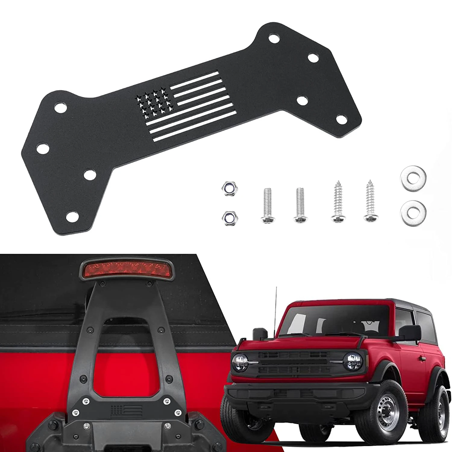 

3Rd Brake Light Holder Spare Tire Third Brake Lamp Extension Mounting Bracket for Ford Bronco 2021 2022