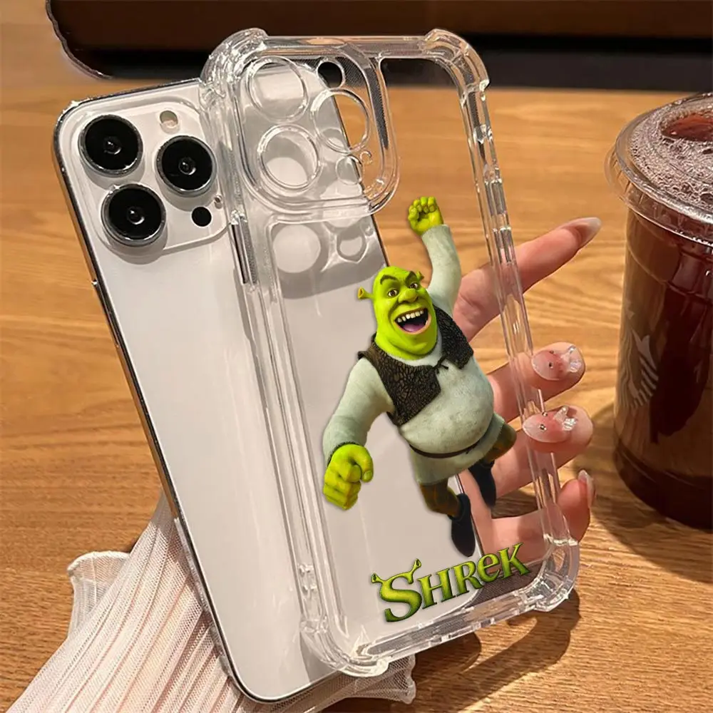 Clear Phone Case For iPhone Apple 17 AIR 16E 16 15 14 12 13 11 Pro 8 7 Plus X XR XS Max Shockproof Cover Anime Movie S-Shrek view 5