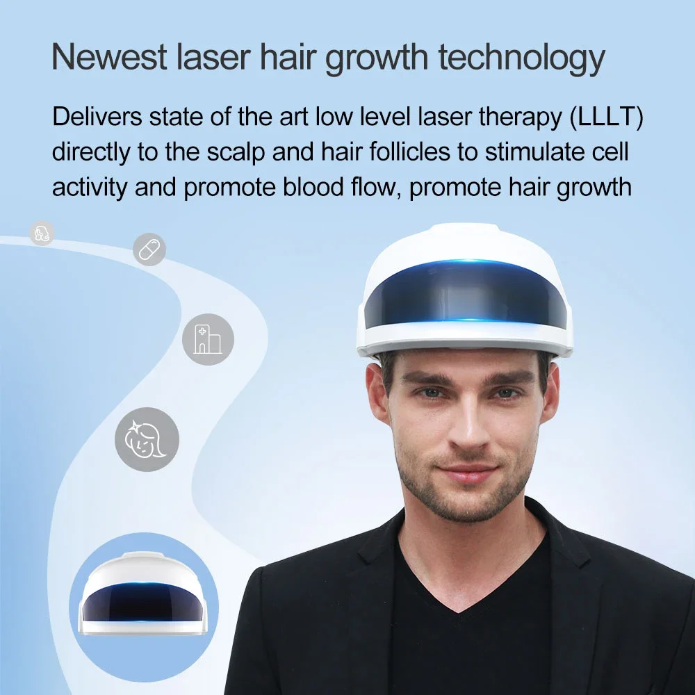 SGROW vendita calda ricrescita dei capelli laser a infrarossi Dispositivo per casco per terapia laser per crescita dei capelli con luce a led rossa per uso domestico