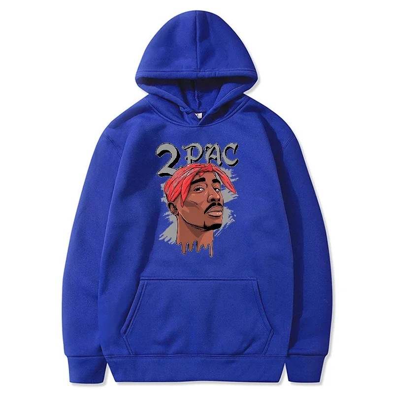 Tupac 2PAC Letter Printed Hoodies Men Fashion Long Sleeve Sweatshirts Women Casual Harajuku Streetwear Hooded Pullover Sudaderas