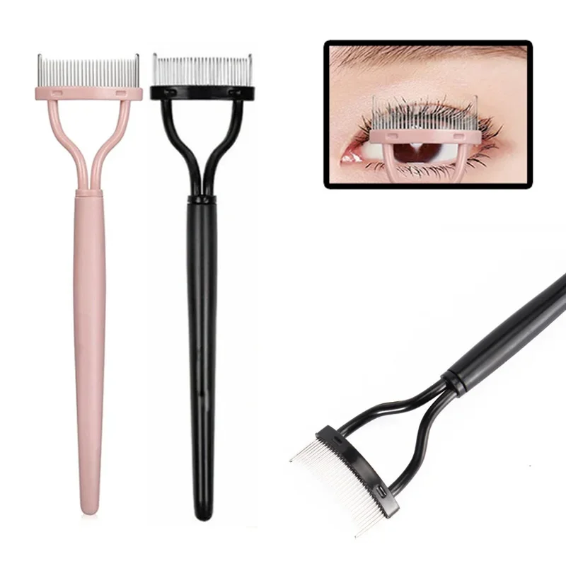 Séparateur de peigne à cils ergonomique et incurvé, ceinture anti-poussière, séparateur de cils avec racines claires, 1/2 pièces