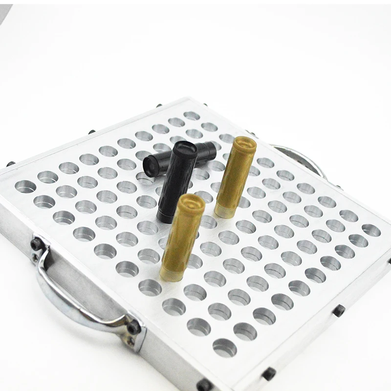 

Customize Aluminum Lip Balm Lip Filling Tray Mold for Paper Lip Balm Tube Large Size 100 Cavities
