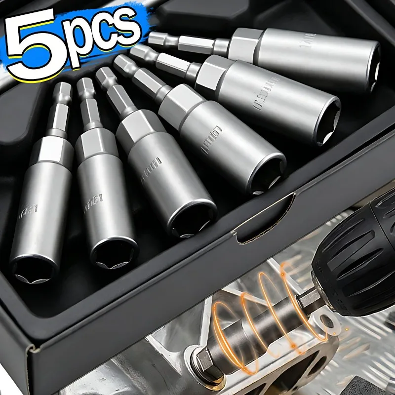 

Powerful Hexagonal Wrench Set Hexagon Nut Driver Drill Bit Extension Handle Screwdriver Socket Electric Impact Bolt Hand Adapter