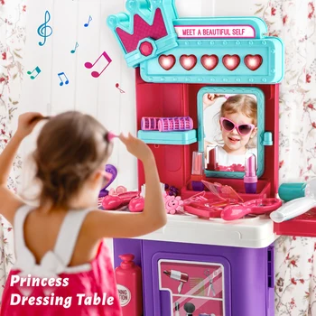 남아 및 여아용 변형 가능한 여행 가방, 메이크업 도구, 놀이방 장난감, 3 in 1