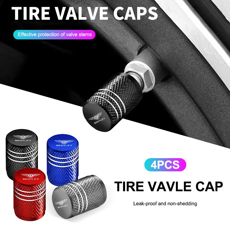 

Car Motorcycle Tire Valve Cap Wheel Stem Cover Auto Accessories For New Bentley Flying Spur Continental GT Bentayga Mulsanne