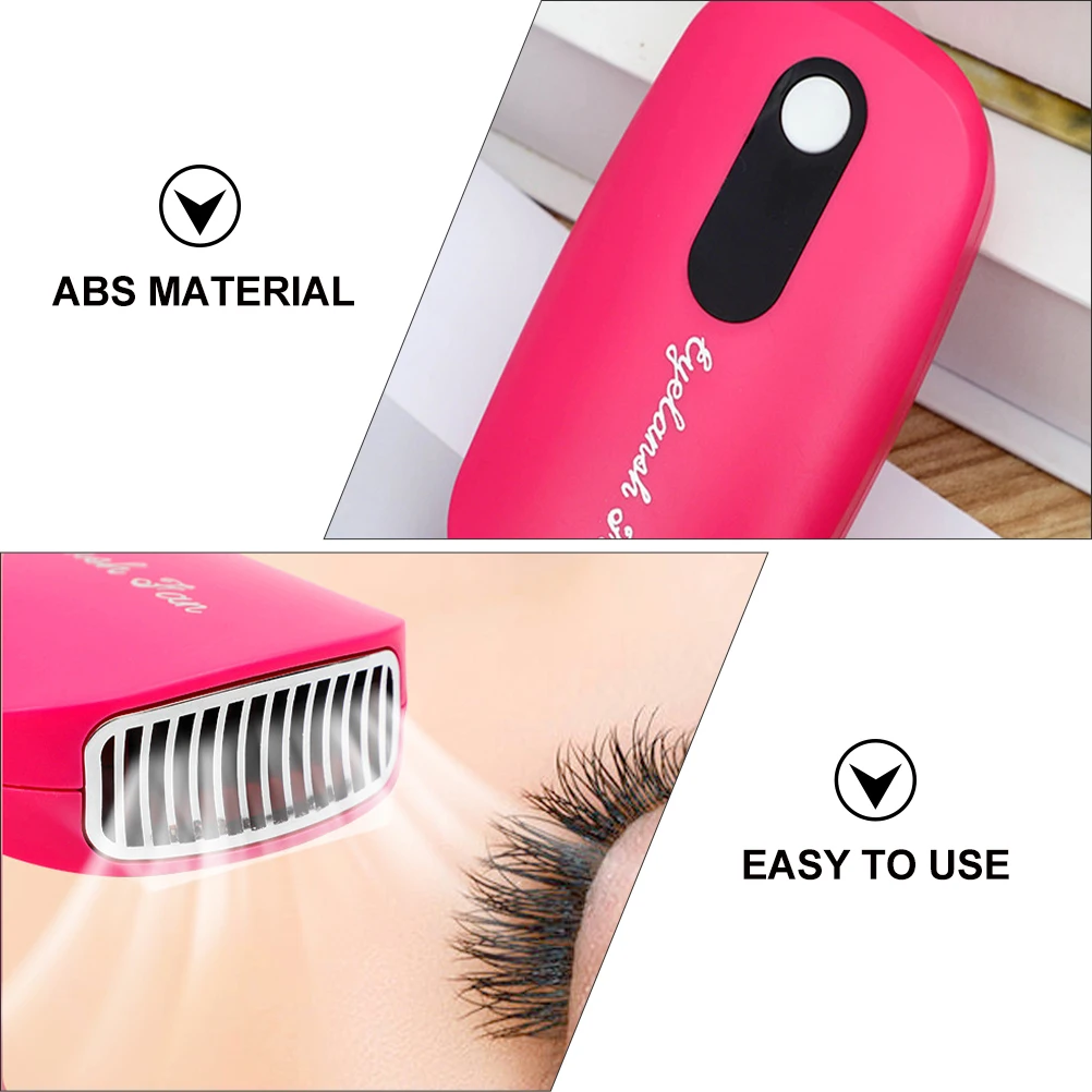 1pc Wimpern Schönheit Hilfe Werkzeug Falsche Wimpern Trockner Tragbare USB Lade Fan für Frauen Premium ABS Material Stehen fuß DesignRed