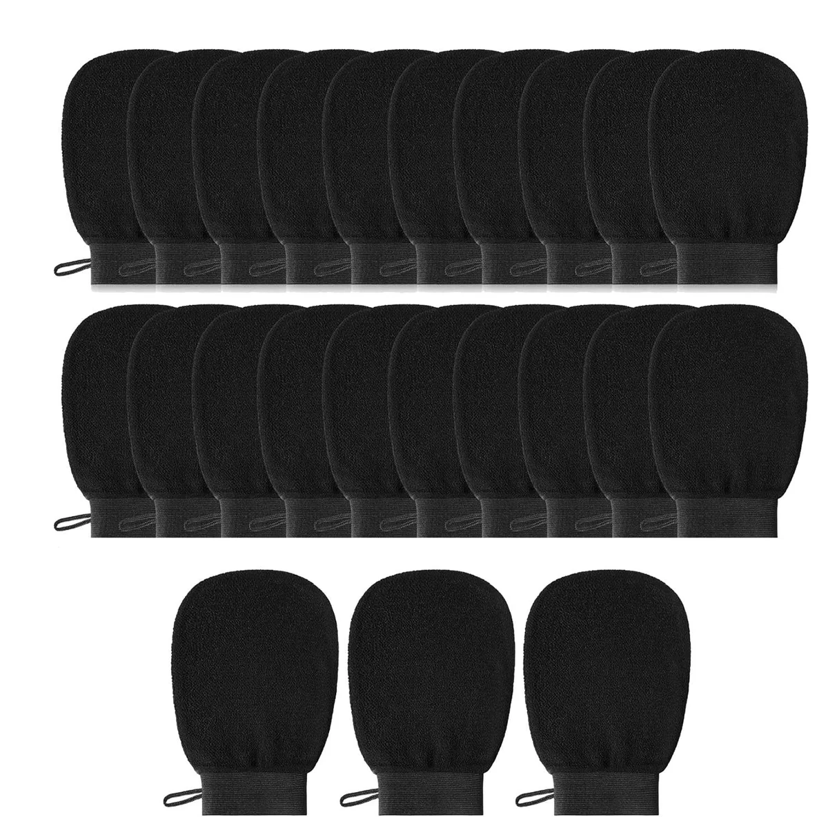 

20 Pcs Exfoliating Glove Bulk Exfoliator Mitt Body Scrubber 150D Viscose Fiber Deep Skin Korean Scrub Mitt for Bath
