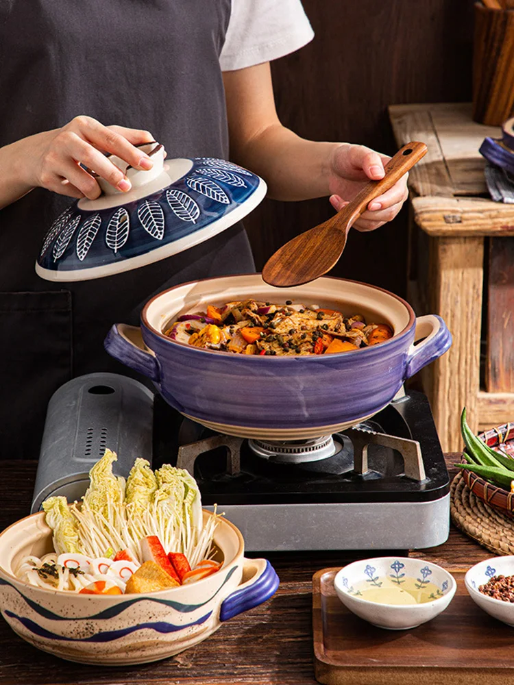 

Japanese clay casserole, stew, gas stove, special high temperature resistant casserole, rice, braised chicken, shrimp and crab