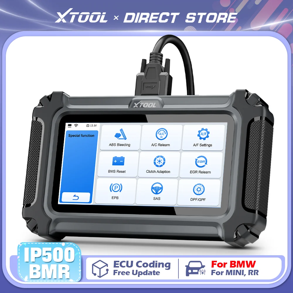 XTOOL InPlus IP500 voor BMW Volledige systeemdiagnosetools Auto OBD2-scanner Bidirectionele tools ECU-codering Levenslange gratis update