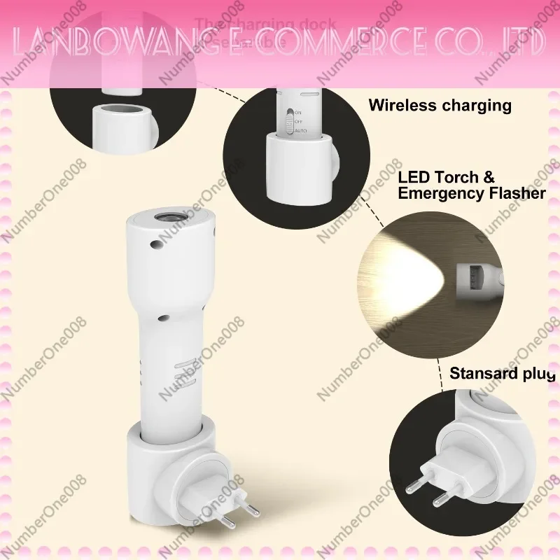 Smart Bedside Night Light - Motion Sensor, Rechargeable, Human Body Induction view 4