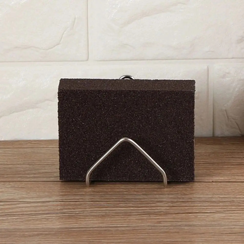 Stainless Steel Drain Rack With Suction Cup Portable Cleaning Cloth Shelf Resuable Silver Sponge Holder Bathroom