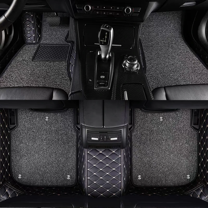 

Custom Double Layer Car Floor Mats Fit for Chevrolet Corvette C8 2020 2021 2022 2023 Auto Accessories Pads Foot Carpet
