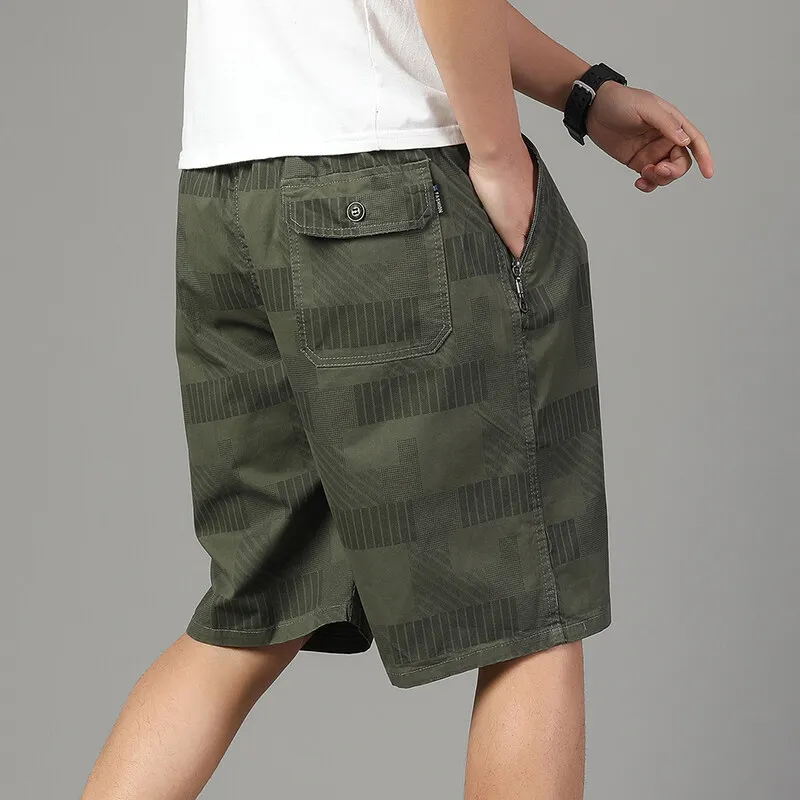 L-6XL Men's Casual Cotton Shorts Summer Light Weight Shorts Outdoor Sports Cool Breathable Beach Relaxed Fit Cotton Cargo Shorts