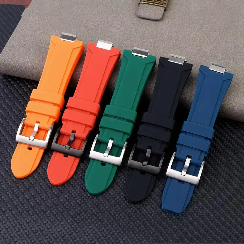 

For Tissot 1853 Silicone Watchband T137.407 T137.410 PRX Watch Strap Super Player Rubber Men's Quick disassembly 26*12mm