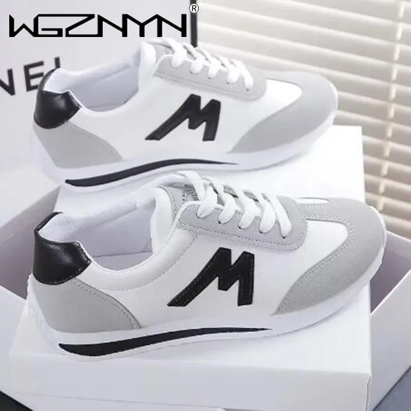 여성용 라운드 헤드 스니커즈, 깊은 입, 가벼운 스니커즈, 다목적 통기성 크로스 레이스, 캐주얼 운동화, 신상 디자이너