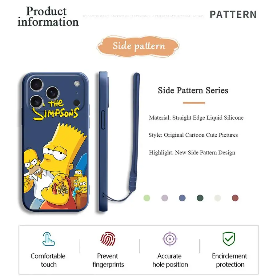 Red Bart Simpson Phone Cover Case for Apple iPhone 17 Pro Max 11 16 7 8 15 12 Plus Air XS XR 13 Mini  view 6