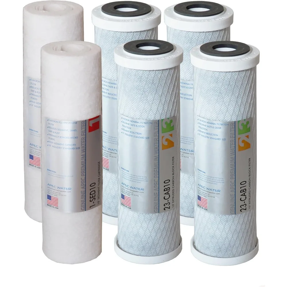 APEC -MAX90 مجموعة كاملة لأنظمة التناضح العكسي (عبوة من قطعتين) -SETX2 سعة مزدوجة مصنوعة في الولايات المتحدة