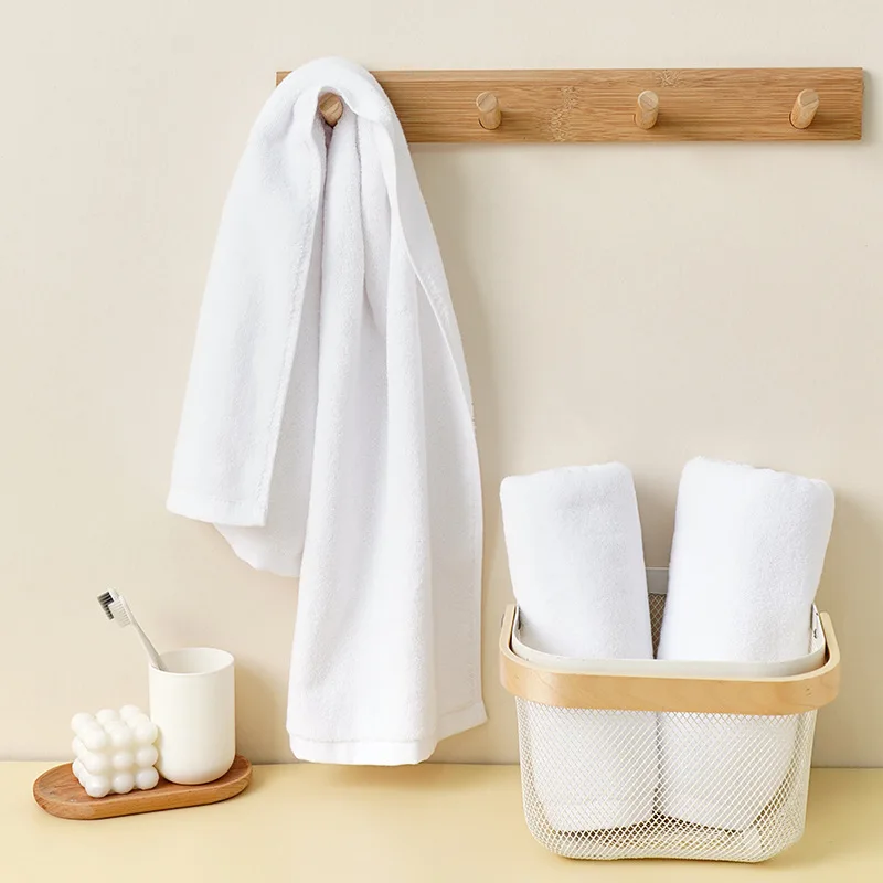 3 uds 35x110cm algodón blanco grandes toallas deportivas regalo cara toallas de mano toallas de cocina Hotel restaurante jardín de infantes toallas de algodón