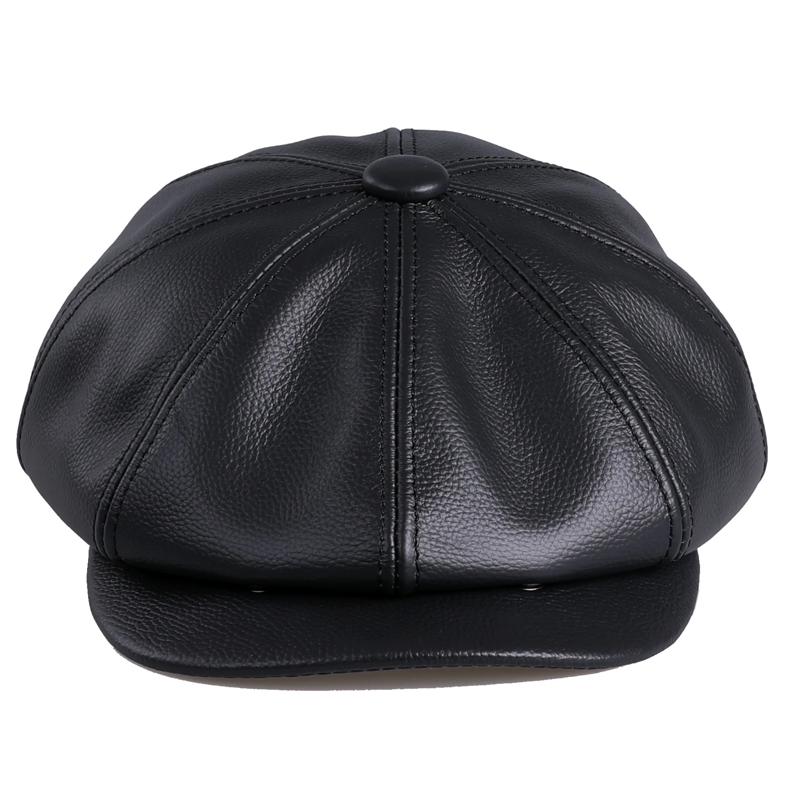 Boonjovia Herren Newsboy Flat Cap echtes Rindsleder Gatsby Efeu Golf Cabbie Fahr hut 8 Panels klassisches Design – Detail 8