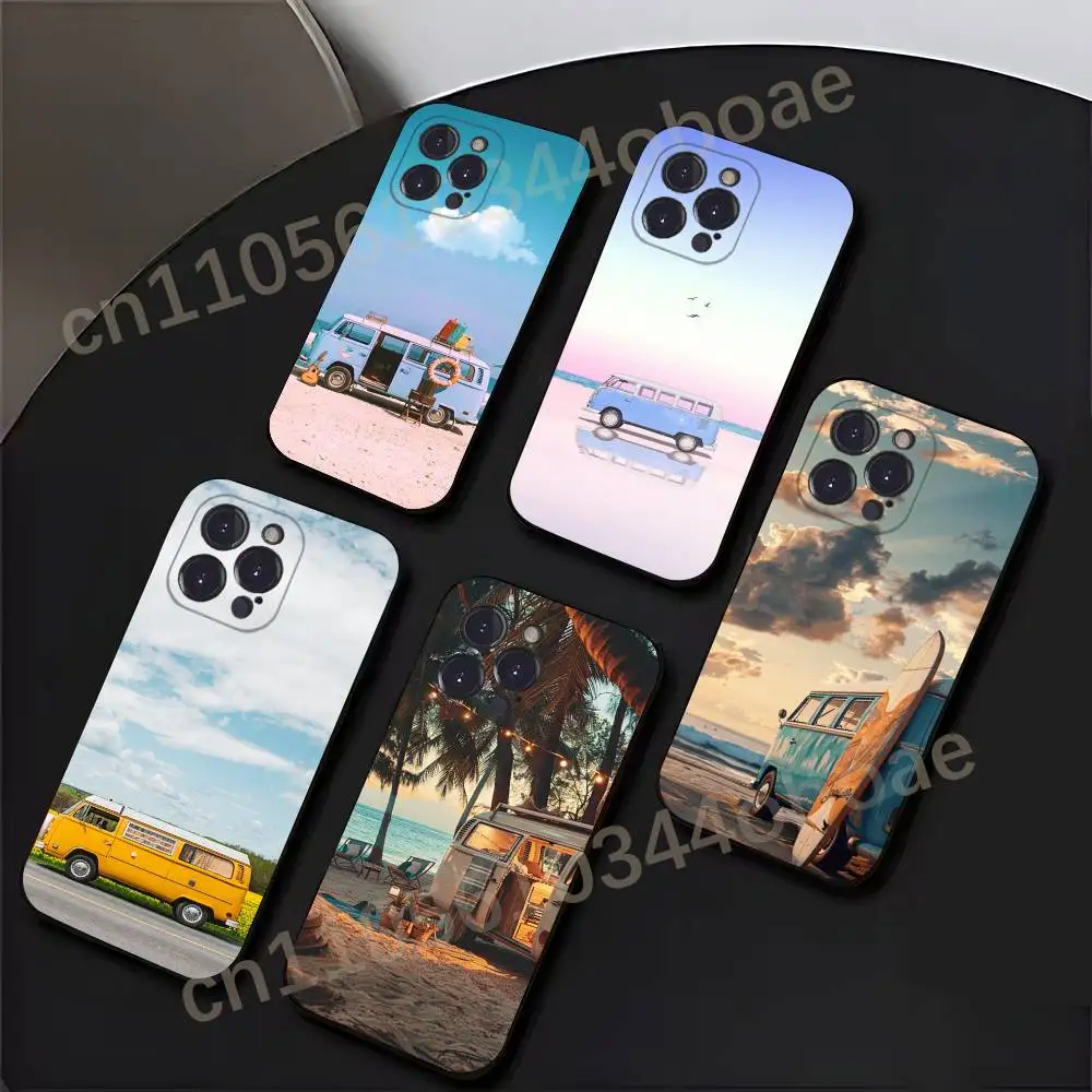 

Combi Van Car C-Camping Phone Case For iPhone 17,16,15,14,13,12,11,Pro,MAX,Plus TPU Soft To Skin-friendly Cover