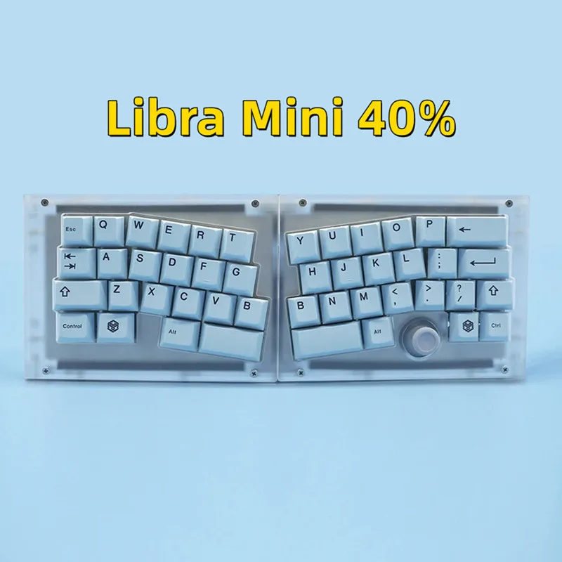 libra mini 40 kit de teclado acrilico ergonomia capa de teclado alice capa de teclado personalizada 01