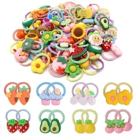 30Pcs Soft Elastic Hair Ties Elastic Bands With Fun Animal Fruit Patterns Perfect For Kids Daily Hair Care - Image 5