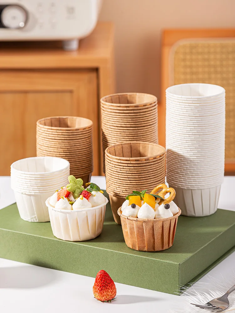 

Термостойкие бумажные формы для кексов и маффинов, для домашнего использования, для выпечки в духовке, кухонные принадлежности