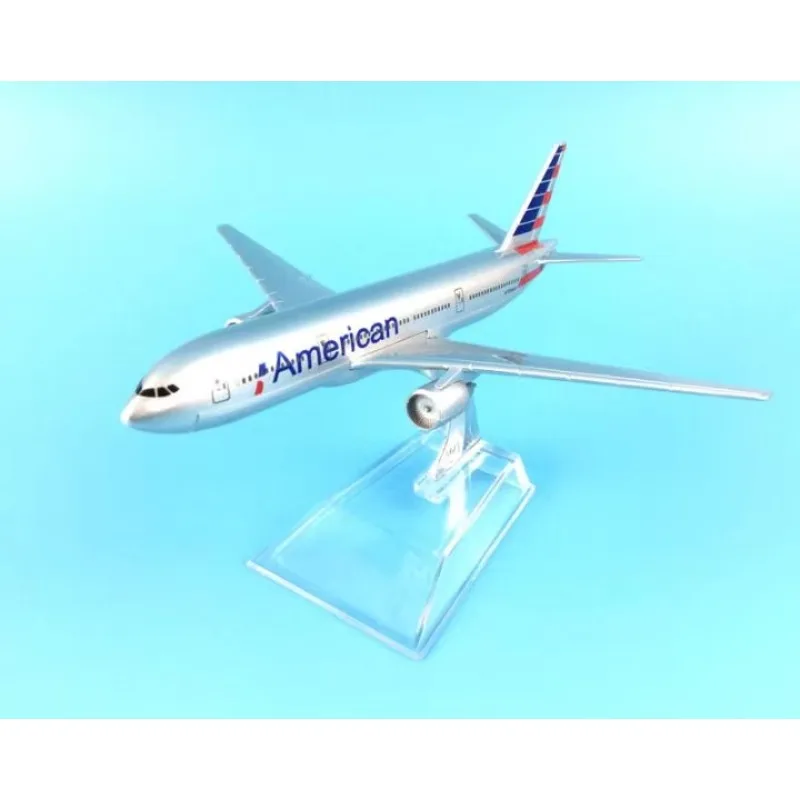 16cm Air American  Aircraft model,Alloy Metal Air American Airlines Boeing 777 Airways Airplane Model Plane Model W Stand Gift