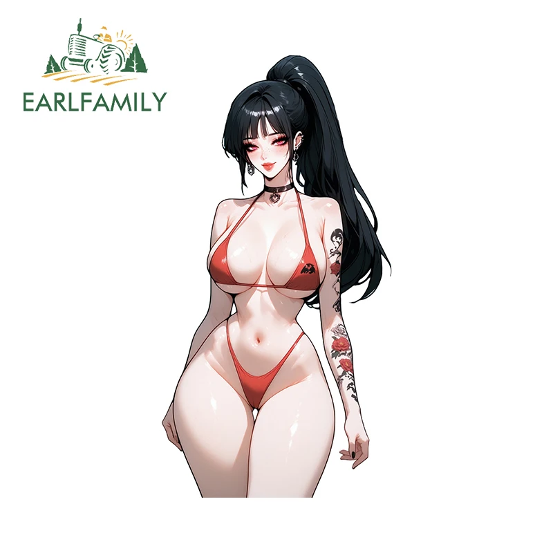 

EARLFAMILY 13 см x 6,8 см суккуб-бикини татуировки автомобильные наклейки Waifu Booty женская попа Ecchi аксессуары для телефона толстые наклейки